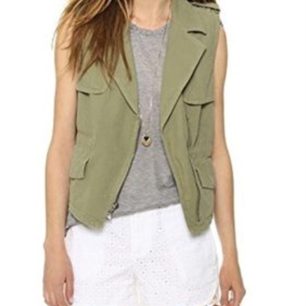 Madewell Modern Safari green khaki vest size S